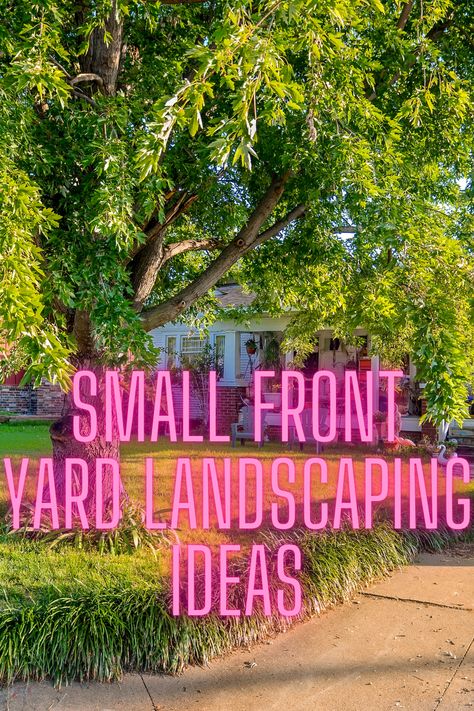 Front yard landscaping ideas if your yard is small - You can do A LOT even if you have a small front yard. We have the best ideas for stylish and smart improvements! #curbappeal #smallfrontyard #landscapingideas #outdoorlivingspace #gardening #nativeplants #nomowgrass #lawnideas Small Lawn Landscaping Ideas, Landscaping A Small Front Yard, Small Landscape Design Front Yard, Front Yard Garden Beds Curb Appeal, Small Space Front Yard Landscape, Yardscapes Front Yards, Small House Landscaping Ideas, Front Yard Landscaping For Small Yards, Small Front Lawn Garden Ideas