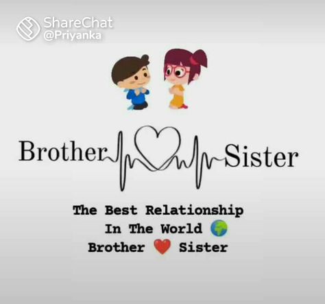 The best relationship in the world brother ❤ Sister. Brother sister quotes / sister love status / bhai behan behan ka pyar Brother Sister Profile Picture, Bro Sister Dp, Bro Sis Dp Cartoon, Best Brother Quotes From Sister, Brother Sister Wallpaper, Sister Brother Dp, Bro Sis Dp, Brother And Sister Pics, Bhai Behan Quotes