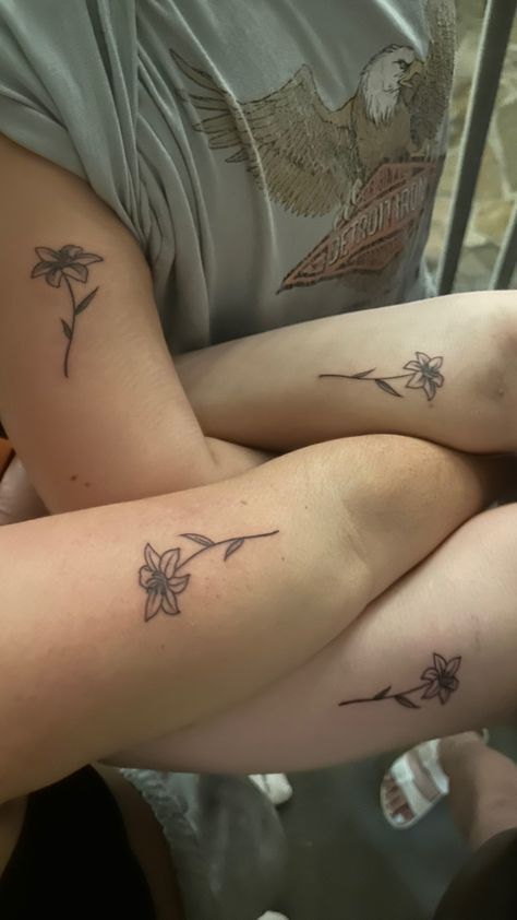 Azalea tattoo, matching tattoos Madella And Flower Tattoo, Azaleas Tattoo Flower, Azalea Name Tattoo, Azalea Tattoos, Azalea Flower Tattoo, Small Azalea Flower Tattoo, Azalea Tattoo, Fine Line Azalea Tattoo, Shaded Tattoos