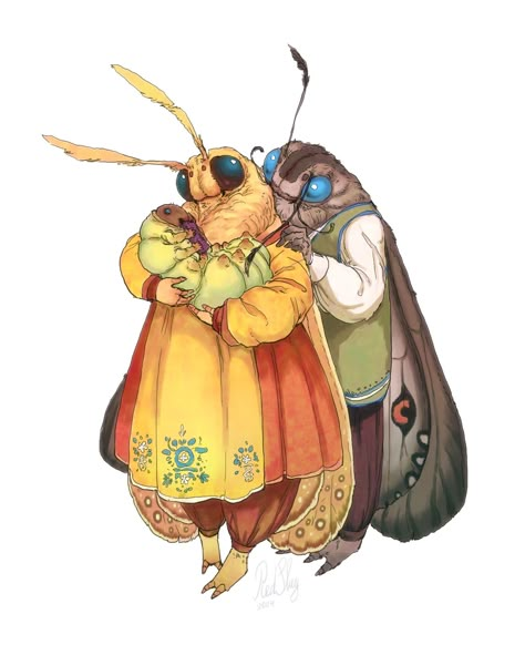 Bug People, Insect Art, Creature Concept Art, Creature Concept, Cute Creatures, Character Inspo, Funky Art, Creature Design, Creature Art