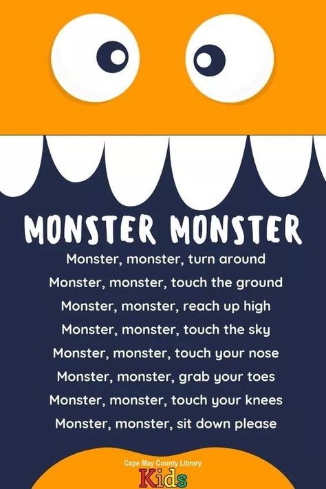 Monster Monster Rhyme Growth Mindset Books, Mindset Books, Circle Time Songs, Kindergarten Songs, Classroom Songs, Songs For Toddlers, Halloween Songs, School Songs, Preschool Music