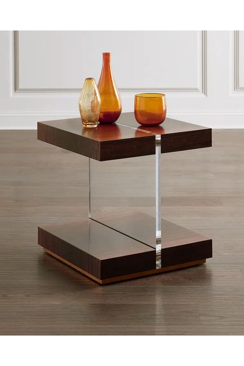 HD9ZY John-Richard Collection Ashton Gate Side Table Corner Table Decor Living Room, Side Table Design Living Rooms, Modern Side Table Living Room, Side Table Decor Living Room, Designer Side Table, Modern Side Table Design, Corner Tables, Wood Side Tables, Service Table