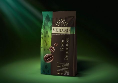 Coffee Verano Brand Design Unique Coffee Packaging, Coffee Label Design, Tea Box Design, Coffee Bag Design, Packaging And Label, Spices Packaging, Tea Labels, Food Box Packaging, Sage Plant