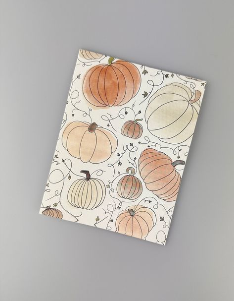 This blank card features a watercolor pumpkin print perfect for the Fall season! The blank interior allows you to customize this card for any occasion and write your own personal, heartfelt message to the ones you love.  SIZE: 4.25" x 5.5". Printed on thick, 120 lb paper with a matte finish.  ENVELOPE: Durable, kraft paper eco-friendly envelope derived from recycled materials.  DELIVERY: All Items are delivered with USPS, tracking is always provided. Please check out my shop for other great cards! Thanksgiving Cards Handmade Watercolor, Thanksgiving Card Ideas Handmade, Thanksgiving Watercolor Card Ideas, Thanksgiving Cards Diy Simple, Fall Greeting Cards Handmade, Homemade Fall Cards, Thanksgiving Thank You Cards, Fall Diy Cards, Fall Birthday Cards Handmade