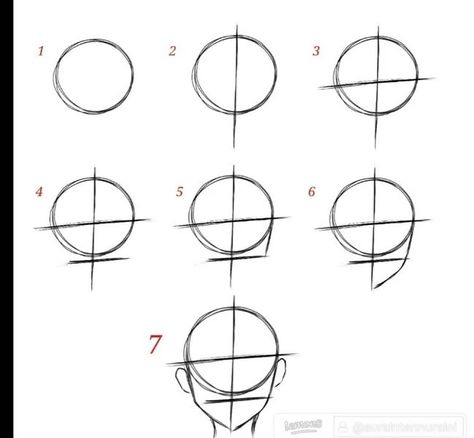 ANIME DRAWING | Tutorial how to draw anime | Facebook How To Draw An Anime Face Step By Step, Anime Head Sketch Tutorial, How To Draw Anime Head Tutorials, How To Draw A Anime Head, How To Draw Yourself As Anime, Head Toturial Drawing Anime, Anime Head Drawing Tutorial, How To Make Anime Face, How To Draw Anime Style