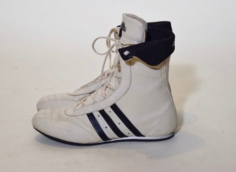 Vintage Adidas High top lace up front wrestling style athletic tennis shoes women's US size 8 Luxury Campaign, Adidas Shoes Outfit, High Ankle Shoes, Adidas Wrestling Shoes, Athletic Tennis Shoes, Wrestling Boots, Oversize Denim Jacket, Baggy Jean Shorts, High Top Tennis Shoes