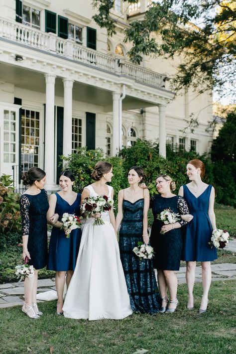 Bridal | Carolina Herrera Navy And Red Wedding, Carolina Herrera Bride, Wedding Stars, Navy Blue Wedding Ideas, Wren Photography, Carolina Herrera Bridal, Carolina Herrera Dress, Mix Match Bridesmaids, Wedding Photography Fine Art