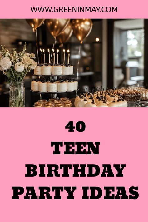 Looking to make your teen’s birthday party a hit? Here are some hit birthday party themes for teens. Small Friend Group Birthday Ideas, Trending Birthday Party Ideas, Macaron Birthday Party, Simple 14th Birthday Ideas, Cool Bday Party Ideas, Cute 14th Birthday Party Ideas, Teenage Birthday Party Themes, All About Me Birthday Party, 14th Birthday Decoration Ideas