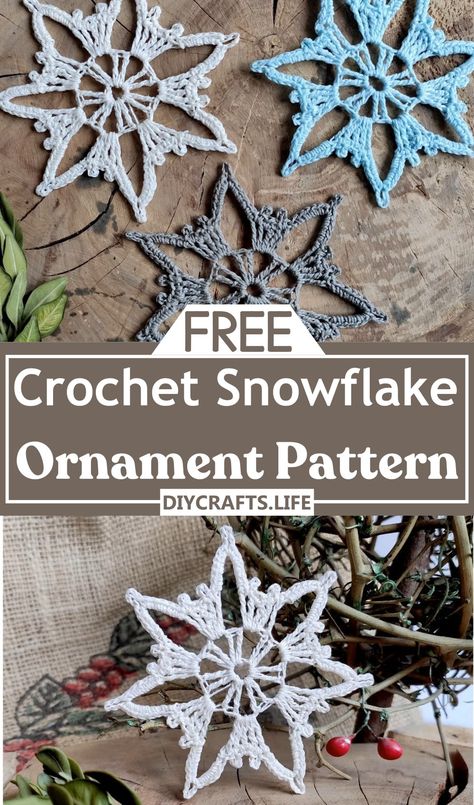 20 Free Crochet Snowflake Patterns For Winter Decorations - DIY Crafts Crochet Lace Ornaments Patterns Free, Crochet Thread Snowflake Free Pattern, Crochet Christmas Snowflake Free Pattern, Crochet Snowflakes Free Patterns Diagram, Crochet Snowflake Ornaments Free Pattern, Doily Snowflakes Diy, Crochet Snowflake Free Pattern, Crochet Snowflakes Free Patterns Easy, Crochet Snowflake Pattern Free