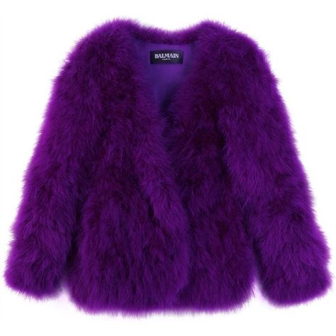 FEATHER JACKET ($2,580) ❤ liked on Polyvore featuring outerwear, jackets, coats, fur, women, balmain, feather jacket, balmain jacket, open front jacket and fur jacket Balmain Jacket, Daphne Blake, Feather Jacket, Purple Stuff, Purple Coat, Everything Purple, Purple Things, I Love Purple, Moncler Jacket