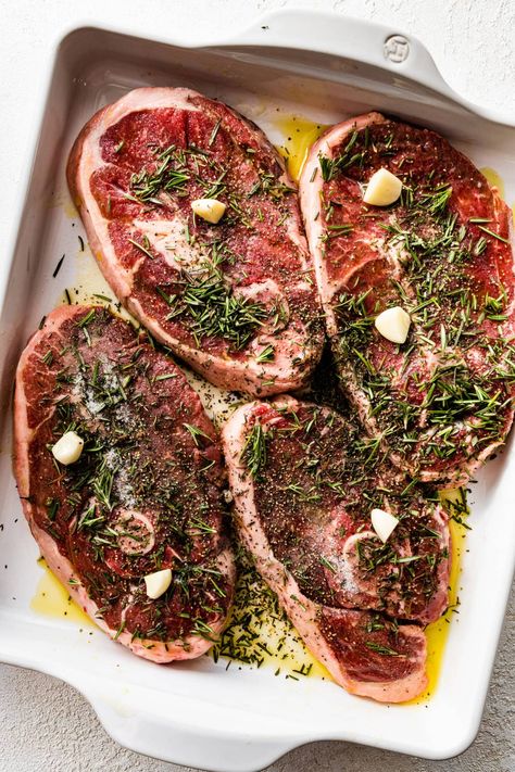 Easy Lamb Shoulder Chops Recipe (Tender Every Time) - CucinaByElena Shoulder Lamb Recipes, Lamb Chop Oven Recipes, Tender Lamb Chops Recipe, Veal Shoulder Recipes, Cooking Lamb, Goat Chops Recipes, Boneless Lamb Shoulder Recipes, Braised Lamb Chops Recipe, Lamb Chop Shoulder Recipe