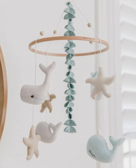 Ocean Baby Rooms, Nautical Mobile, Ocean Mobile, Whale Mobile, Under The Sea Nursery, Coastal Nursery, Ocean Themed Nursery, Whale Nursery, Sea Nursery