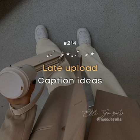 SET 214: Late upload caption ideas >>> swipe #igcaptions #igcarousel #lateupload #captionideas #instagramtips #igtips #moodofelle Late Upload Captions, Caption Ideas, Ig Captions, Instagram Tips, Instagram Captions, Cute Quotes, Instagram