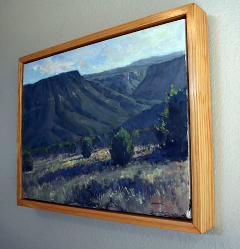 Do you have a lot of Plein Air paintings in your studio, and you want to give them nice frames on a budget? Well, look no further. Here is h... Floater Frames For Canvas, Floater Frame For Canvas, Frames For Paintings Artworks, Wood Frame Painting, Framing Oil Paintings Ideas, Frames For Oil Paintings, Canvas Painting Frame Ideas, Oil Painting Frames Ideas, Floating Frames For Canvas Art