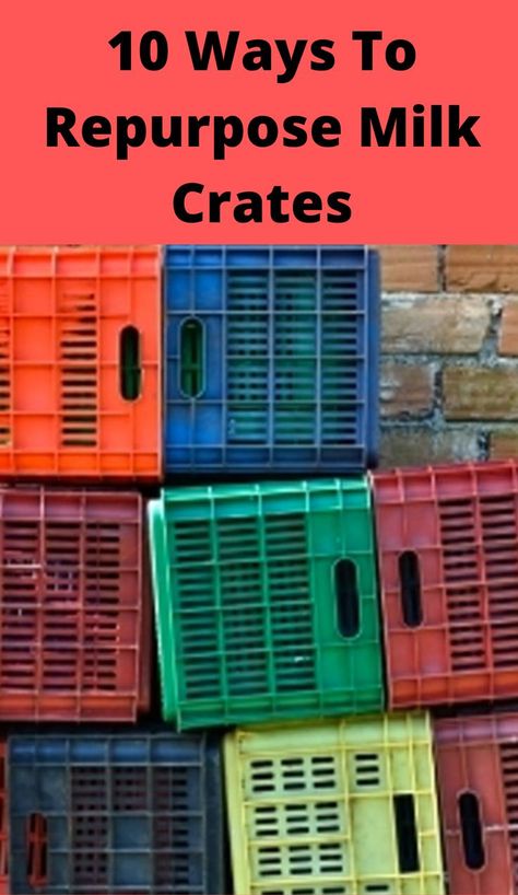 Crate Crafts Diy, Milk Crate Chairs, Garden Ideas Decoration, Milk Crate Shelves, Wooden Crates Projects, Milk Crates Diy, Milk Crate Furniture, Metal Milk Crates, Milk Crate Storage