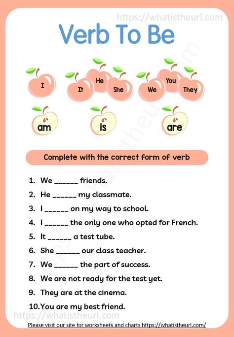 We have created a beautiful worksheet on “Verb To Be”.  The picture is perfect for kids to understand how the subjects need to be used with verb forms, please download the PDF Verb To Be Worksheet for Kids To Be Worksheet For Kids, To Be Worksheet, Verbs For Kids, Ingles Kids, Verbo To Be, Verb To Be, Teach English To Kids, English Grammar Exercises, English Worksheets For Kindergarten