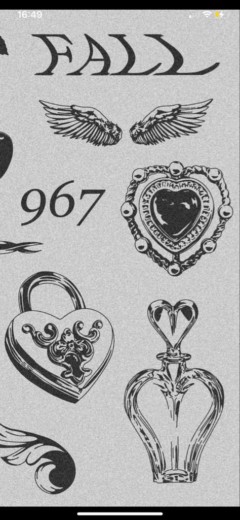 1920s Style Tattoo, Vintage Design Tattoo, Victorian Era Inspired Tattoos, Victorian Love Note Design, Heart Tattoo Grunge, Vintage Object Tattoo, Romantic Style Tattoo, Antique Heart Tattoo, Funky Fine Line Tattoo