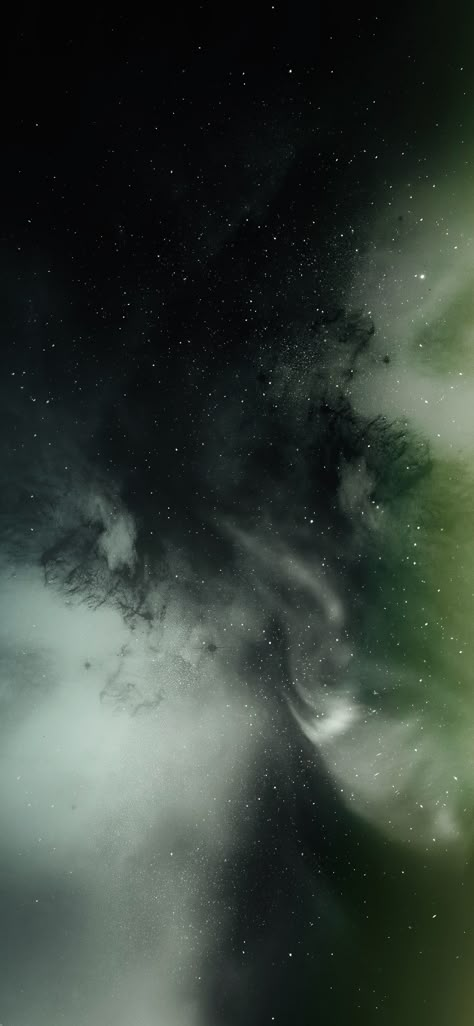 Dark Green Wallpaper, Clouds And Stars, Green Galaxy, Dark Green Aesthetic, Iphone Wallpaper Images, Galaxy Phone Wallpaper, Wallpaper Space, Graphic Wallpaper, Art Wallpaper Iphone