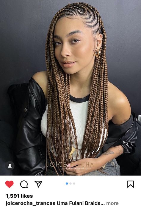 Cute Cornrow Braids, Braids For Thinning Edges, Stylish Cornrows Hairstyles Black Women, Hair Styles For African Women, Straightback Cornrows Braids, Half Cornrows Half Box Braids, Black Hair Protective Styles, Braided Mohawk, Cabello Afro Natural