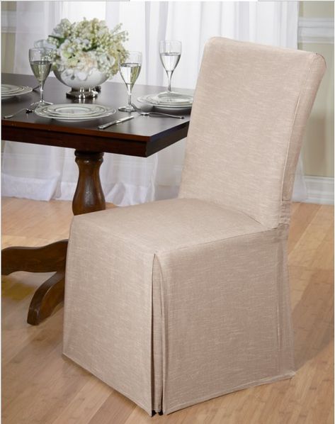 Cotton Dining Chair Slipcover Dining Room Staging, Sequin Table Runner Wedding, Modern Sectional Living Room, Living Room Chair Covers, Room Staging, American Dining Room, Dining Room Chair Slipcovers, Dining Chair Slipcover, Classic Dining Chair