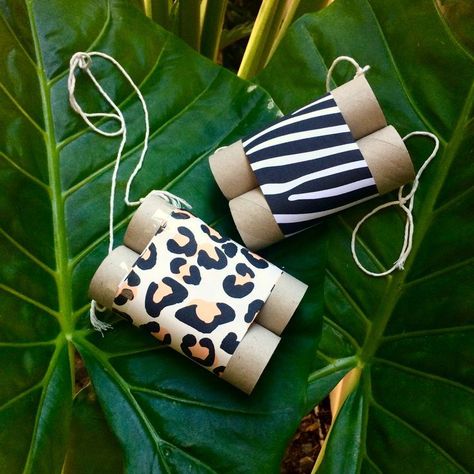 Diy Binoculars, Kids Animal Party, Animal Print Birthday Party, Safari Kids Party, Tropisk Fest, 40th Birthday Men, Wild Birthday Party, Jungle Theme Birthday, Jungle Birthday Party