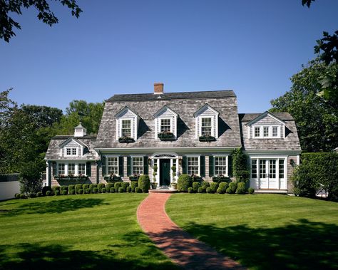 Patrick Ahearn Architect, Patrick Ahearn, Outdoor Paving, Harbor House, Cape House, Dutch Colonial, Cape Cod House, American Architecture, Marthas Vineyard