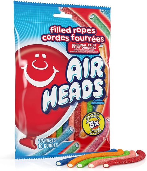 soft chewy and delightful, expierence air heads in ropes! Air Heads, Airheads Candy, Wholesale Candy, Fruit Candy, Study Session, Peg Bag, Chewy Candy, Sour Candy, Peanut Free