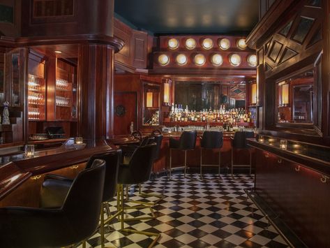 The Most Fun Bars In NYC Right Now - New York - The Infatuation Dive Bar Ideas, Bar Wall Ideas, Nyc Collage, New York Bars, Lake Street Dive, Freehand Hotel, Moroccan Restaurant, Library Bar, Christmas In Nyc