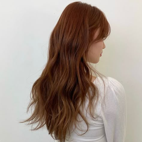 Dark Orange Brown Hair Color, Hair Colour Orange Brown, Ginger Hair Types, Orange To Brown Hair, Brown Hair To Ginger, Brown Hair Single Process, Dark Orange Hair Dye, Ginger To Brown Hair, Ginger Dark Hair