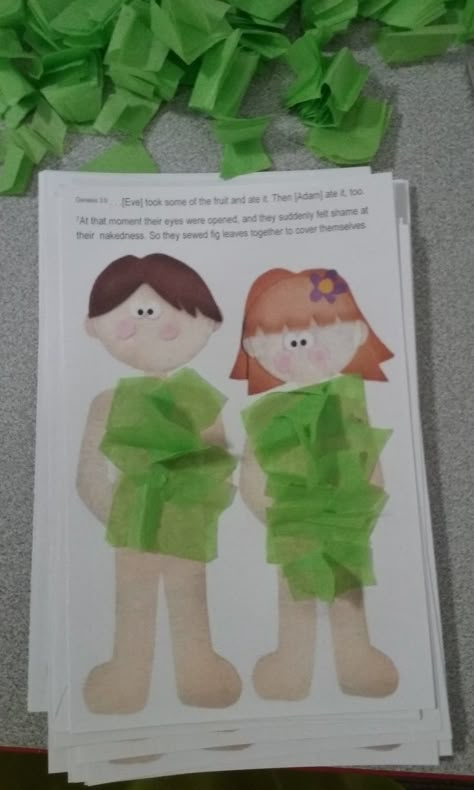 Adam And Eve Craft, Story Crafts, Kids Sunday School Lessons, Children's Church Crafts, Bible Story Crafts, Bible Activities For Kids, Sabbath School, Preschool Bible, Sunday School Crafts For Kids