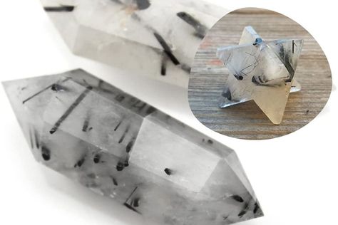 What Is the Difference Between Tourmalinated Quartz and Black Rutilated Quartz? - Beadnova Diy Crystal Bracelet, Rutilated Quartz Crystal, Black Rutilated Quartz, Tourmalinated Quartz, Black Quartz, Create Diy, Robust Design, Third Eye Chakra, Unique Gemstones