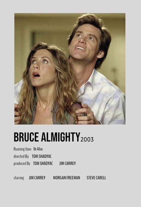 Bruce Almighty Poster, Bruce Almighty, Cover Film, Steve Carell, Morgan Freeman, Jim Carrey, Movie Poster Art, Good Movies To Watch, Aesthetic Guys