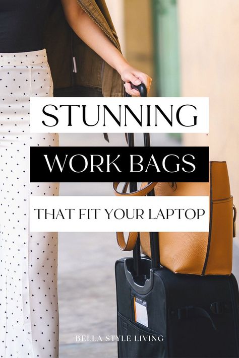 work bags laptop Leather Handbags Women Office, Calpak Laptop Bag, Stylish Laptop Bag Work, Work Bag Outfits Women, Large Laptop Bags For Women, Leather Computer Bag Womens, Best Work Bags For Women Handbags, Laptop Crossbody Bag Women, Business Casual Bags Women