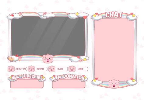 User11898798 | Freepik Stream Template, Doodle Girl, Balloon Cartoon, Pink Heart Pattern, Stream Overlay, Cute Banners, Pink Christmas Decorations, Cute Hamsters, Pink Decor