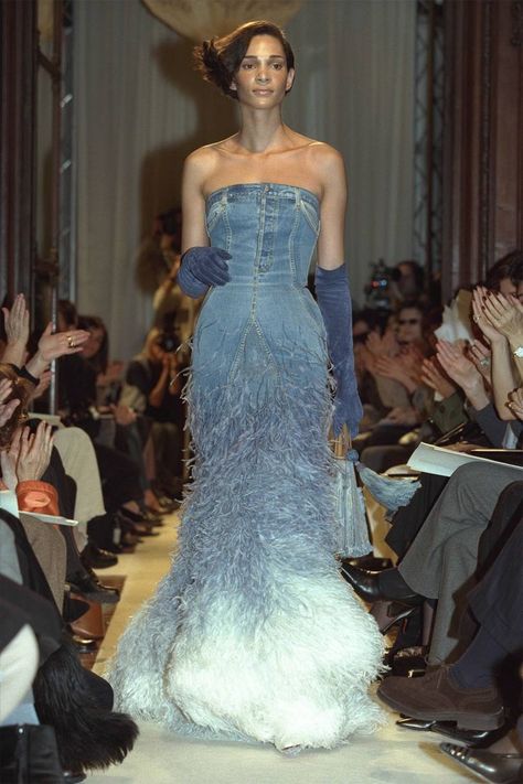 Most Beautiful Couture Gowns Of All Time | British Vogue Huge Clothes, Capsule 2023, Jeans Wedding, Jean Paul Gaultier Haute Couture, Valentino Gowns, Paul Gaultier Spring, Valentino Couture, High Fashion Looks, Couture Looks