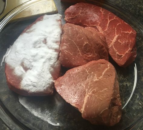 Baking Soda On Steak, Baking Soda To Tenderize Steak, Tenderize Steak With Baking Soda, Baking Soda Steak Tenderizer, How To Tenderize Steak With Baking Soda, Baking Soda Meat Tenderizer, Using Baking Soda To Tenderize Meat, Baking Soda Tenderizer Meat, Tenderized Steak Recipes