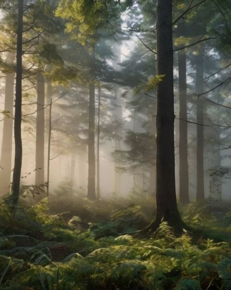 Mystical Evergreen Mountain Forest: A Serene Escape 🌲✨ Check out the link in my bio: https://aestheticxdesire.etsy.com #nature #travel #scenery #relax #peace #landscapephotography #naturephotography #moodylandscape #mistymountains #darkandstormy Foggy Trees, Sunny Forest, Travel Scenery, Dark Woods, Forest Aesthetic, Dark N Stormy, Evergreen Forest, Mountain Forest, Mystical Forest