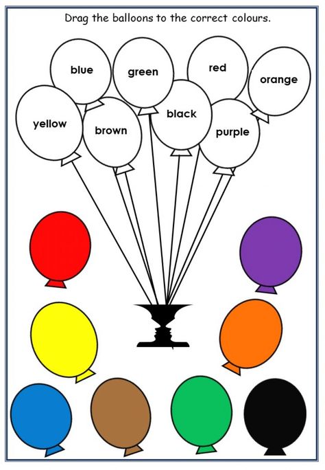 Colours interactive activity for Year 1. You can do the exercises online or download the worksheet as pdf. Esl Colors Worksheets, Learn Colours Activities, Colours Worksheet For Preschoolers, Year 1 English Activities, Pg Class Worksheet, Colouring Activities For Kids Preschool, Colours Worksheet For Kindergarten, Colours For Kids Worksheet, Colours For Preschool