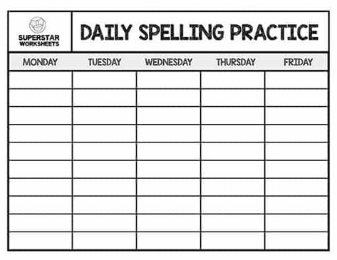 These free printables spelling worksheets are great for any spelling list. Use our universal blank worksheets for daily spelling practice, pretests, tests, and more! Great for list sizes 10-20 words. Blank Spelling Worksheets Free Printable, 1st Grade Spelling Worksheets, Spelling Test Template 10 Words, Kids Spelling Practice, Vocabulary Practice Worksheets, How To Practice Spelling Words, Free Printable Spelling Worksheets, Spelling Word Practice 3rd Grade, Spelling Sheets Free Printable