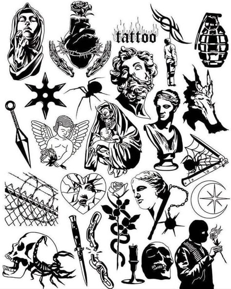 Transport yourself to a world of nostalgia and sophistication with our vintage-style tattoo designs, each one a tribute to the timeless appeal of the past. Contact us for a custom sketch. Vintage Tattoo Art, Tattoo Graffiti, Tato Henna, Grunge Tattoo, Graffiti Tattoo, Flash Tattoo Designs, Doodle Tattoo, Sketch Tattoo Design, Spooky Tattoos