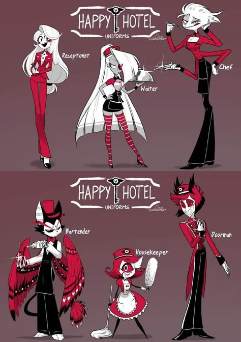 #HuskerdustFanart #ArtInspiration #CreativeExpression #FanartCommunity #VisualJourney #ImaginationUnleashed #ArtisticMasterpieces #FanartLove #ArtEnthusiasts #CreativeDiscoveries Hotel Uniform, Hazbin Hotel Charlie, Hotel Trivago, Ange Demon, Monster Hotel, H Hotel, Alastor Hazbin Hotel, Helluva Boss And Hazbin Hotel, Vivziepop Hazbin Hotel