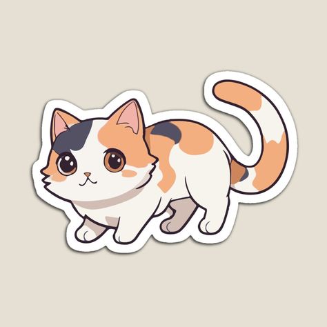 Get my art printed on awesome products. Support me at Redbubble #RBandME: https://www.redbubble.com/i/magnet/calico-cat-play-time-by-Atlantico54/165293881.TBCTK?asc=u Calico Cat Drawing Simple, Simple Calico Cat Tattoo, Calico Cat Wallpaper Cartoon, Calico Cat Cartoon, Cartoon Calico Cat, Calico Cat Plush, Calico Cat Sticker, Cat Cartoon, Calico Cat