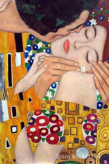 Gustav Klimt Paintings, Art Klimt, Gustav Klimt Art, Klimt Paintings, Klimt Art, Woman In Gold, Arte Van Gogh, Paintings Canvas, The Kiss