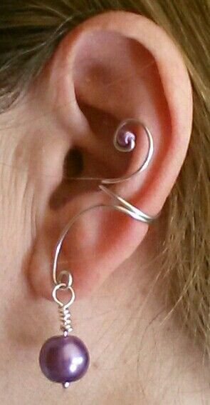 Diy Wire Cartilage Earring, Wire Ear Cuffs Diy, Ear Cuff Diy, Wire Ear Cuffs, Diy Wire Jewelry Rings, Diy Wire Earrings, Wire Wrapped Jewelry Diy, Bijoux Fil Aluminium, Wire Jewelry Tutorial