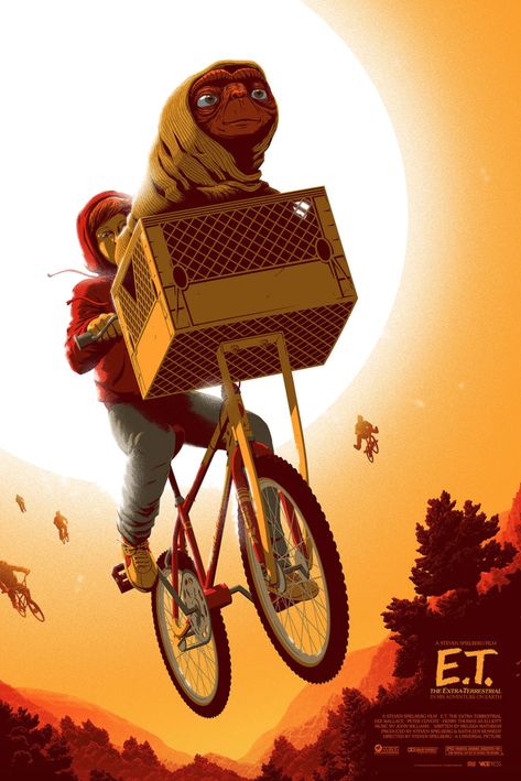 Cool Poster Art For BACK TO THE FUTURE, E.T., and INDIANA JONES For Upcoming Amblin Movie Art Show — GeekTyrant Et The Extra Terrestrial, Movie Poster Frames, Art Geek, Andermatt, Film Anime, Extra Terrestrial, Goonies, Alternative Movie Posters, Movie Poster Art