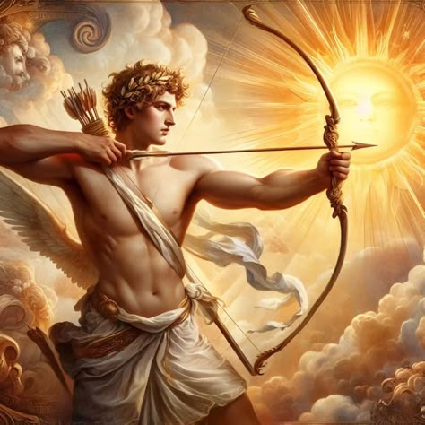 Greek God Apollo Art, Greek Mythology Apollo, Apollo Mythology, Apollo Greek Mythology, God Mythology, Apollo Greek, Jungian Archetypes, Magick Art, Greek Mythology Gods