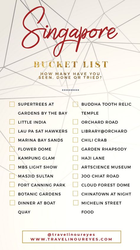 Bucket List Template, Travel Destinations Bucket Lists, Singapore Travel, Travel Checklist, Destination Voyage, Bucket List Destinations, Dream Travel Destinations, Template Instagram, List Template