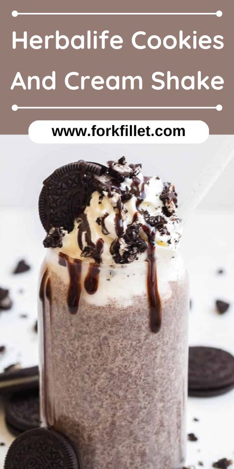 Craving something yummy? Try this Herbalife Cookies And Cream Shake Recipe. Cookie And Cream Herbalife Shake Recipes, Cookies And Cream Herbalife Recipes, Herbalife Shake Recipes Cookies And Cream, Herbalife Cookies, Cookies And Cream Shake, Herbalife Cookies And Cream, Herbal Life Shakes, Herbalife Protein, Herbalife Shake Recipes