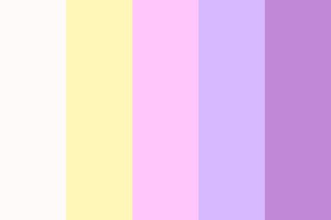 Plush Unicorn color palette Unicorn Colors Palette, Unicorn Color Pallete, Unicorn Colours, Unicorn Purple, Sanrio Color Palette, Unicorn Pallete Color, Gyaru Color Palette, Vtuber Color Palette, Kawaii Palette