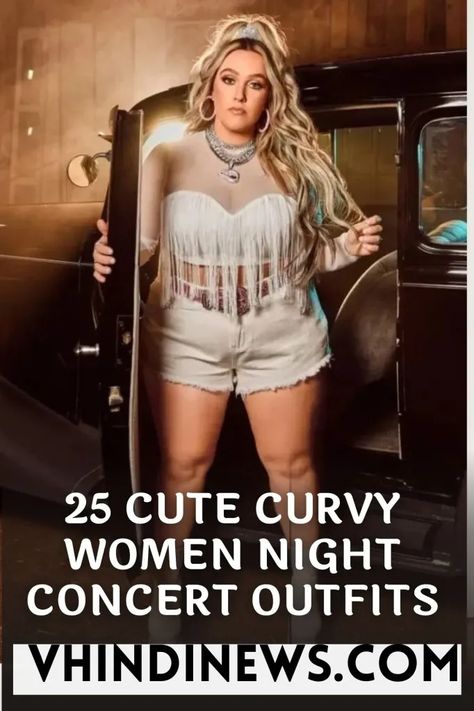 25 Chic Plus Size Outfits for a Concert at Night: Best Night Concert Outfits for Curvy Women 41 Plus Size Club Wear Night, Casual Concert Outfits Plus Size, Plus Size Going Out Outfits Night Club, Outfits For A Concert At Night, Plus Size Rock Concert Outfit, Party Outfit Night Club Curvy, Outfits For A Concert, Plus Size Clubbing Outfits, Plus Size Going Out Outfits Night